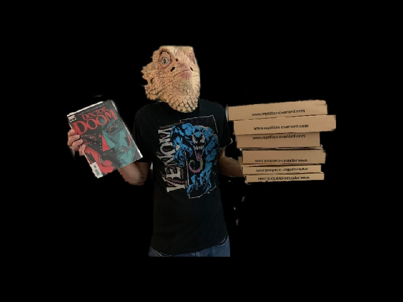 Reptilian Overlord with Reptilian Overlord Comic Book Mailers