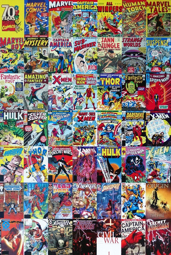 Classic Marvel Comic Book Covers
